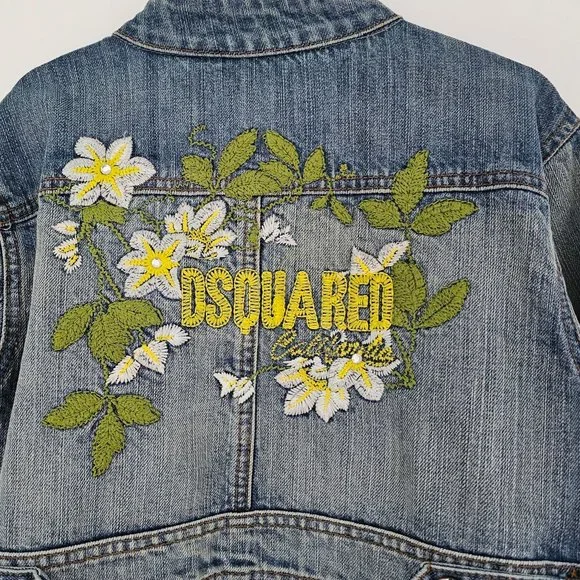 DESQAURED -Cropped Denim Jacket - RARE!! - Picture 4 of 10
